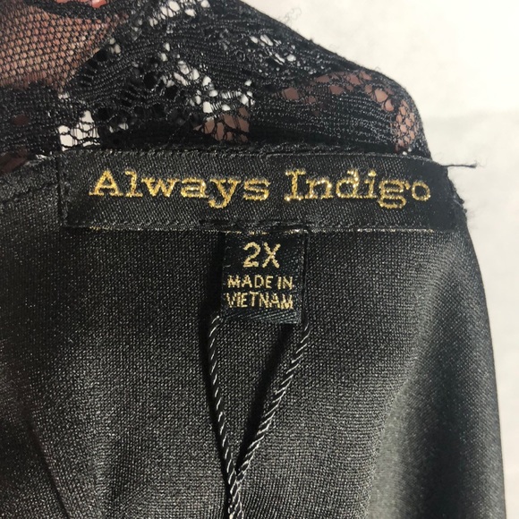 NWT = ALWAYS INDIGO = Size 2X, Midi dress. - Picture 8 of 8